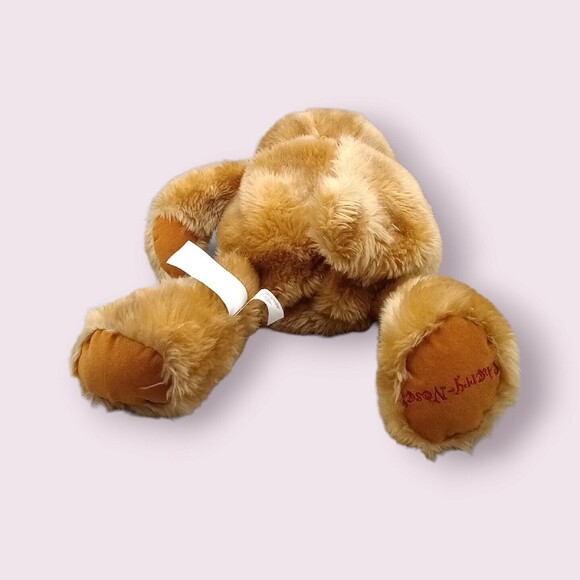 Vtg Cherry Nose Lil Hairy Beary Brown Teddy Bear Plush Tissue Holder Comfort - Picture 7 of 13